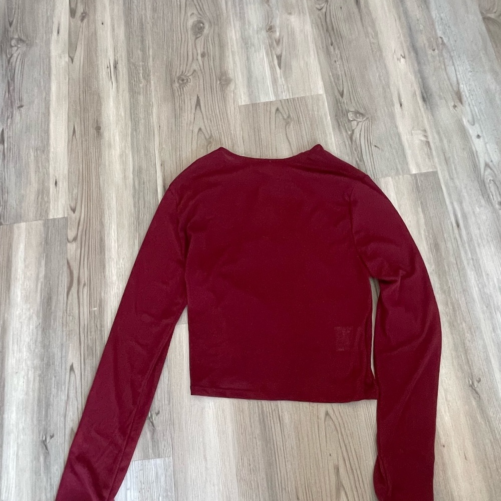 Bcbgeneration Deep Red Button Down Shirt - image 2